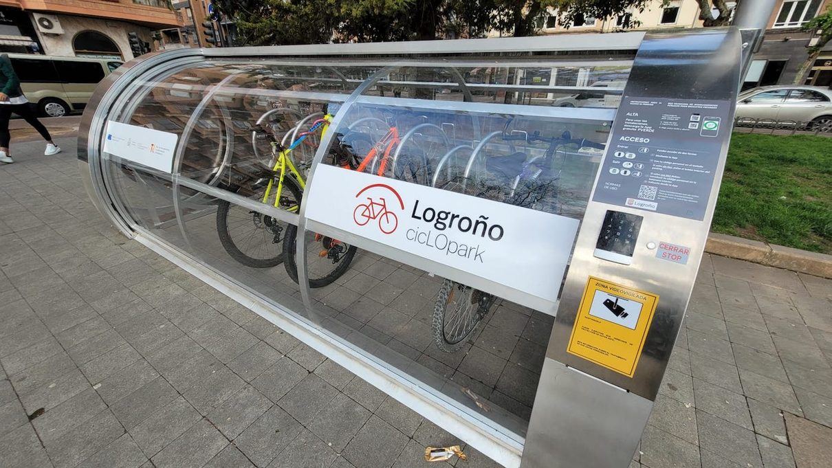 Logroño se queda sin aparcabicis cubiertos a finales de agosto tras el fin del contrato municipal