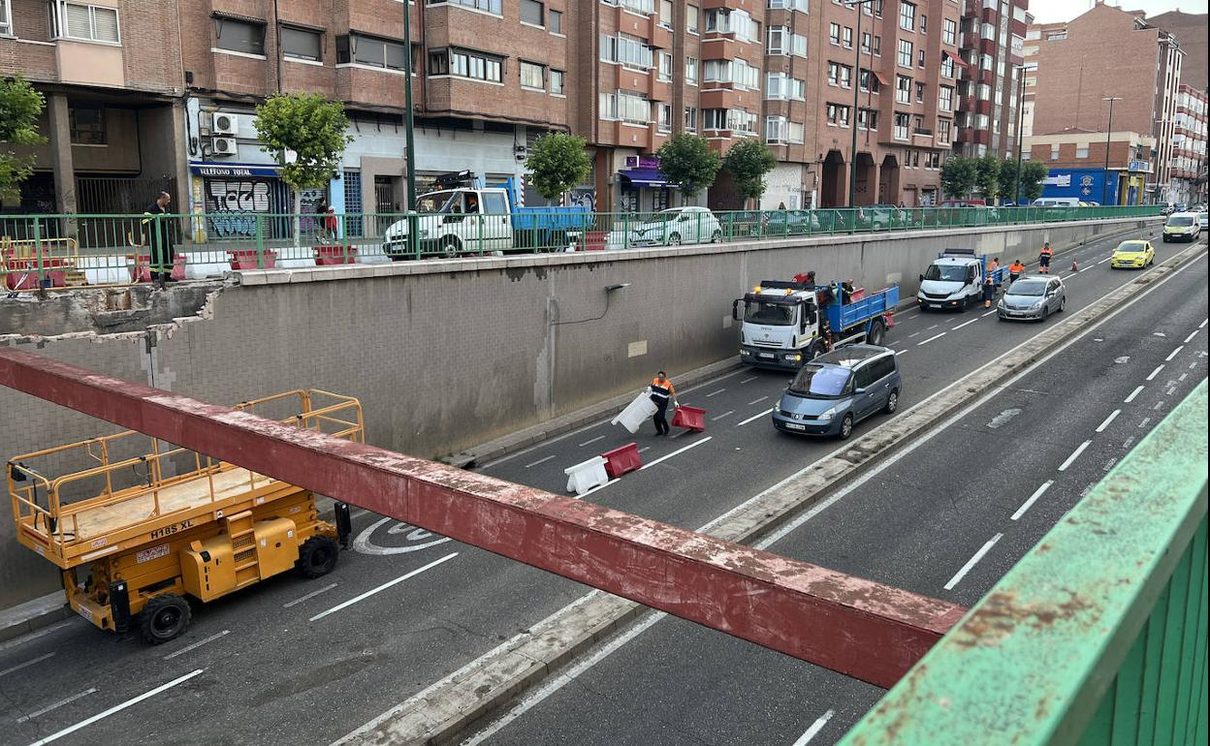 Las obras de la nueva estación de tren cortan el acceso desde Colón y ponen a prueba la circulación en el centro de Valladoli