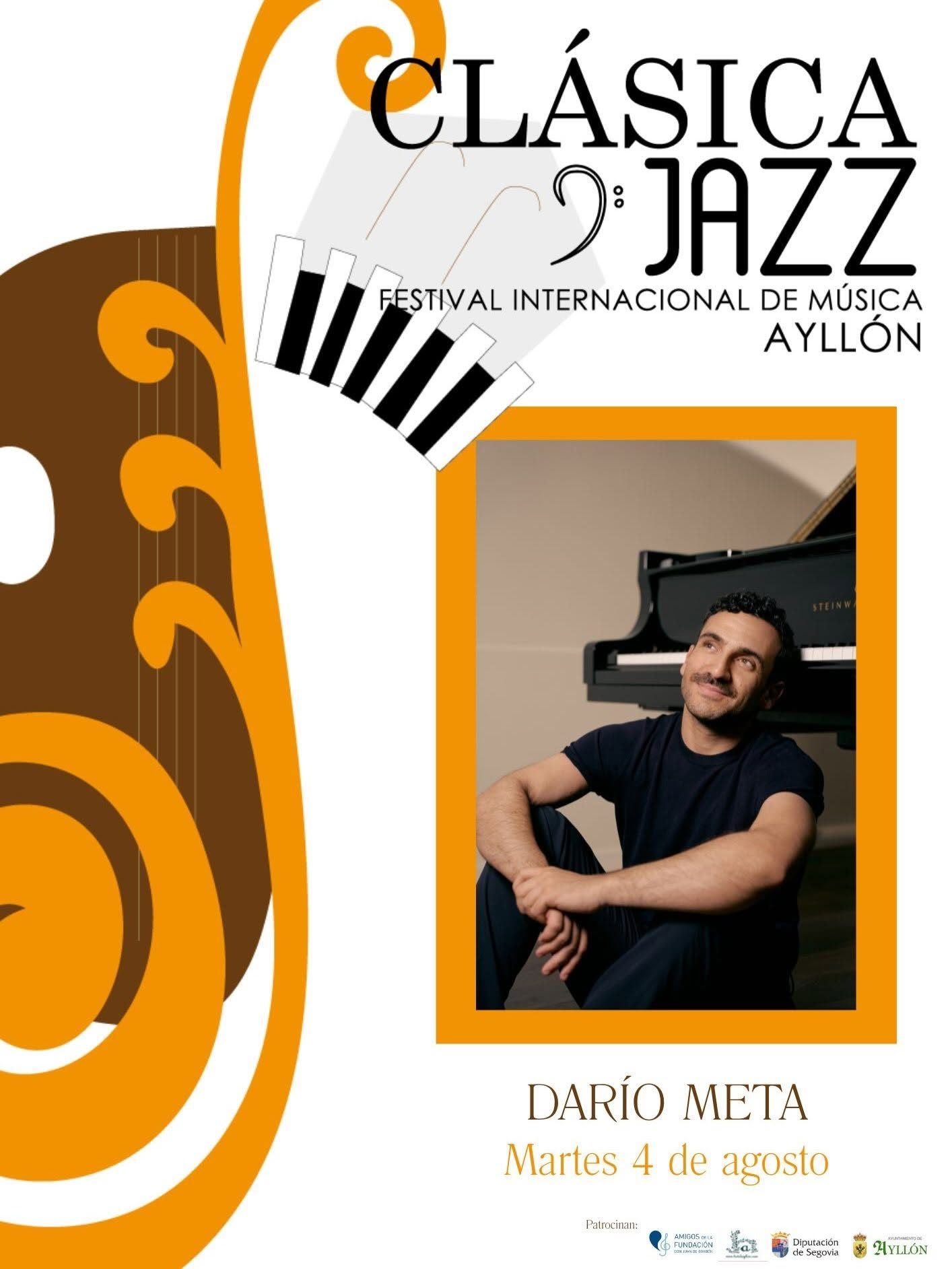 Cartel de Concierto de Darío Meta - Festival Internacional de Música - Ayllón