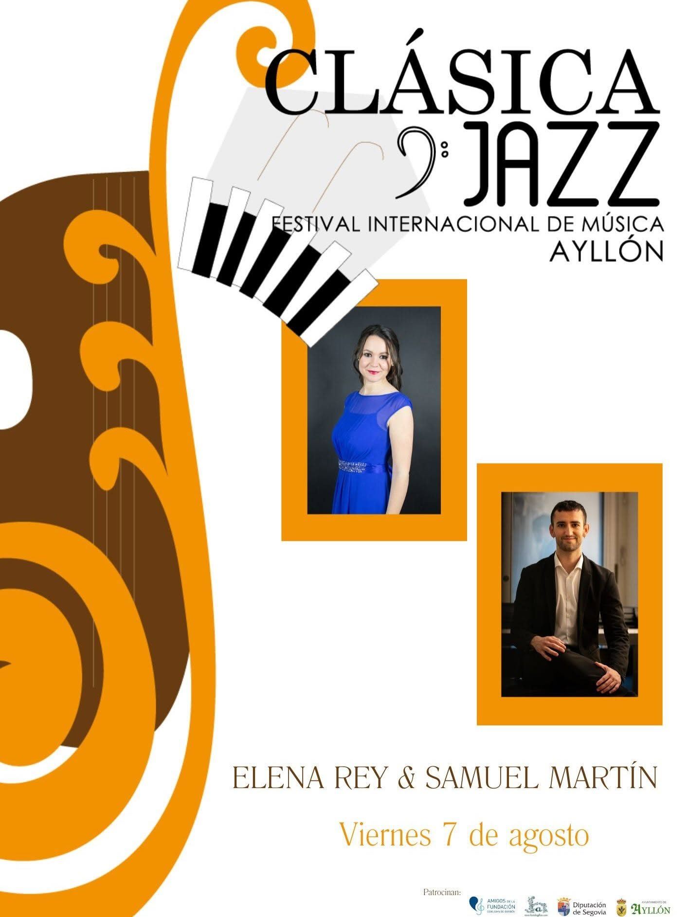 Cartel de Concierto de Elena Rey & Samuel Martín - Festival Internacional de Música - Ayllón
