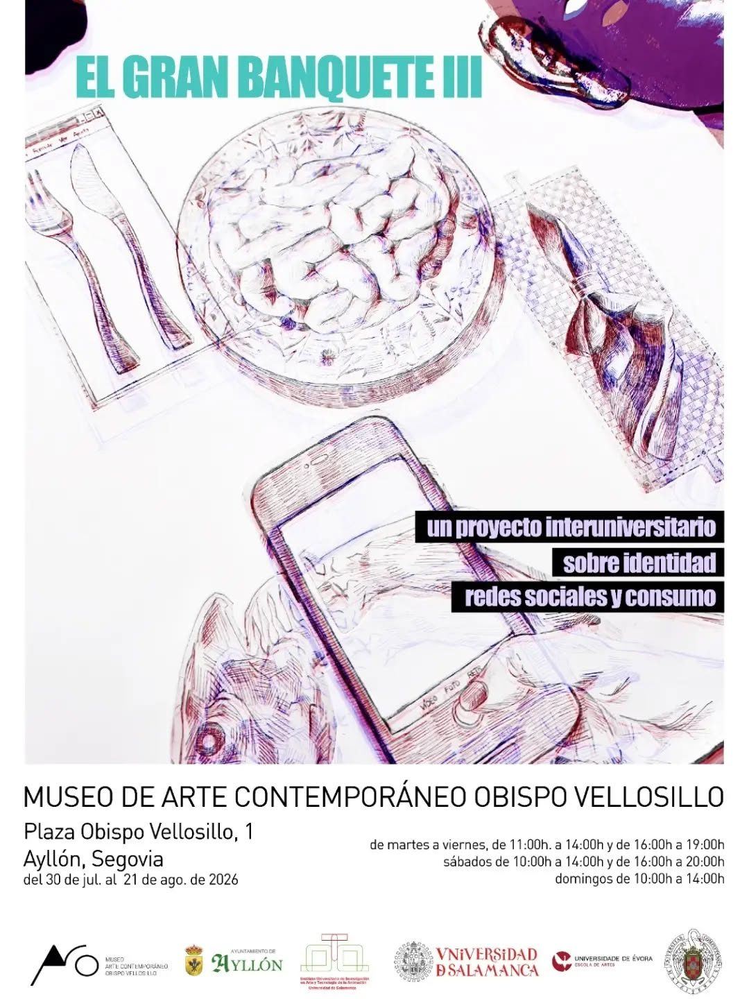 Cartel de Exposición: El gran banquete III - Ayllón
