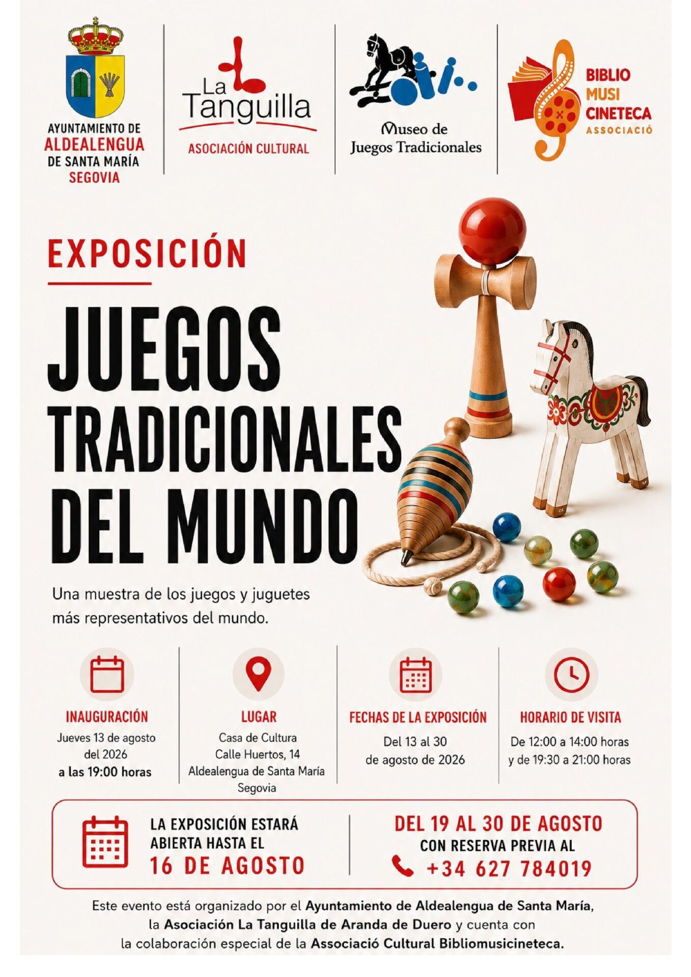 Cartel de Exposición - Juegos tradicionales del mundo - Aldealengua de Santa María