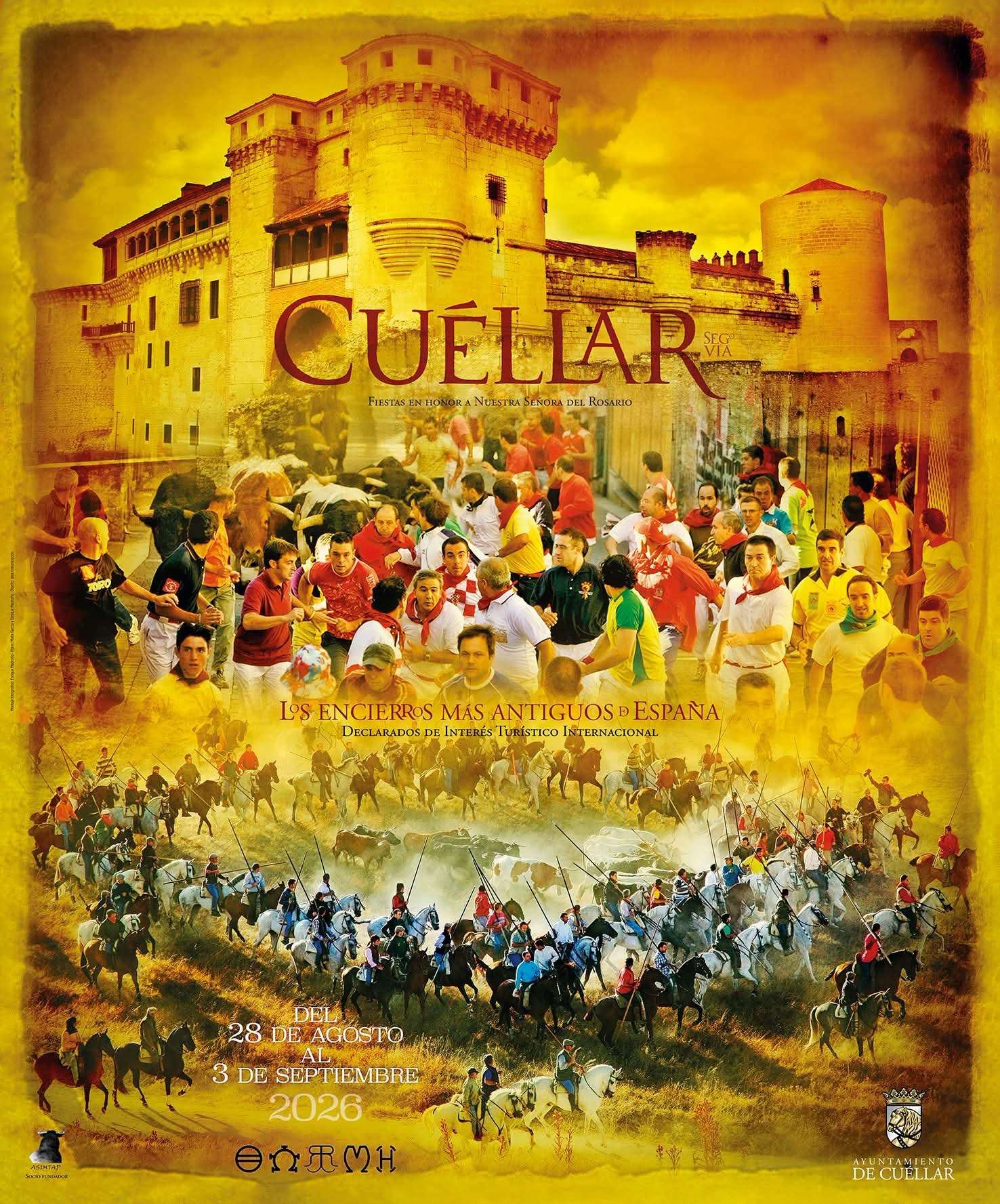 Cartel oficial de las Fiestas de Cuéllar 2026, obra de Enrique Madroño