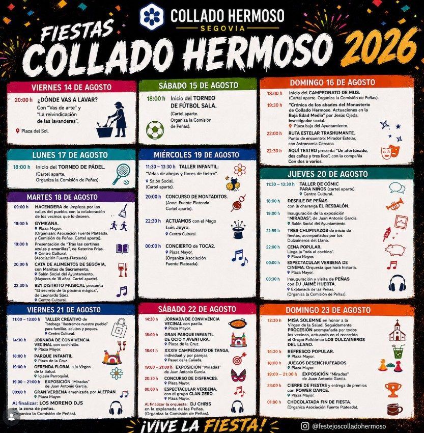 Cartel de Fiestas en Collado Hermoso