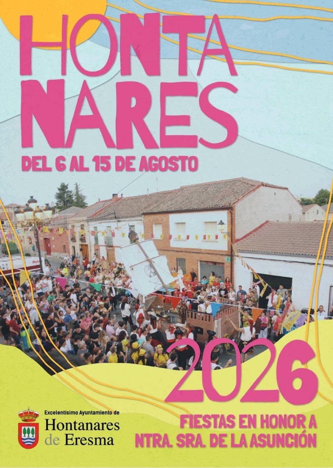 Cartel de Fiestas en honor a Nuestra Señora de la Asunción en Hontanares de Eresma