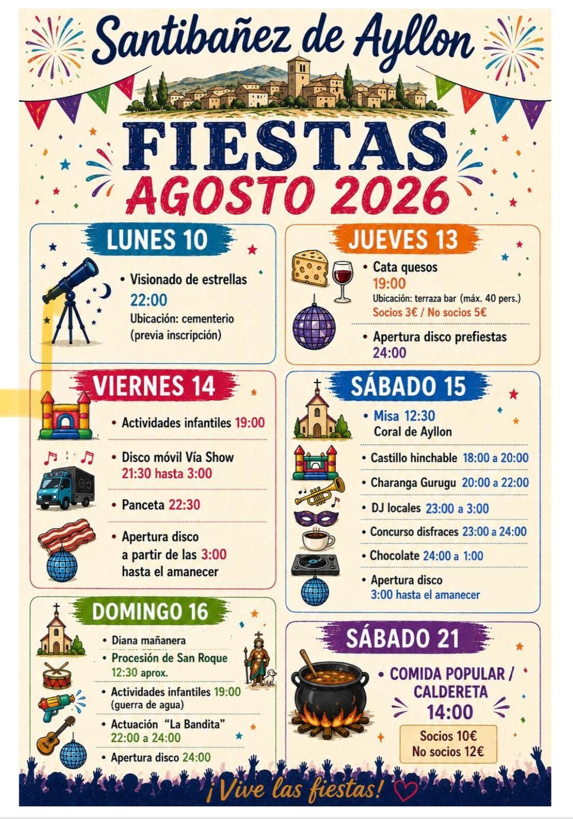 Cartel de Fiestas en Santibáñez de Ayllón