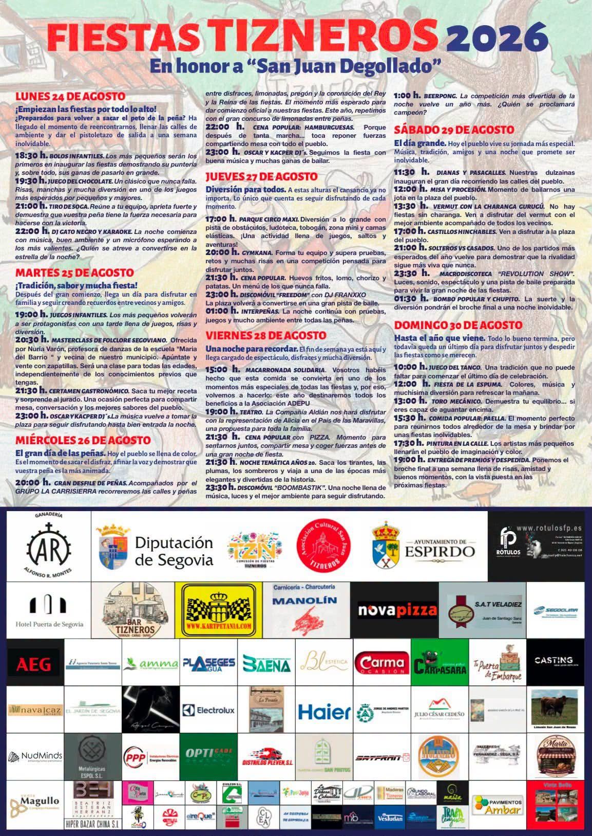 Cartel de Fiestas en Tizneros