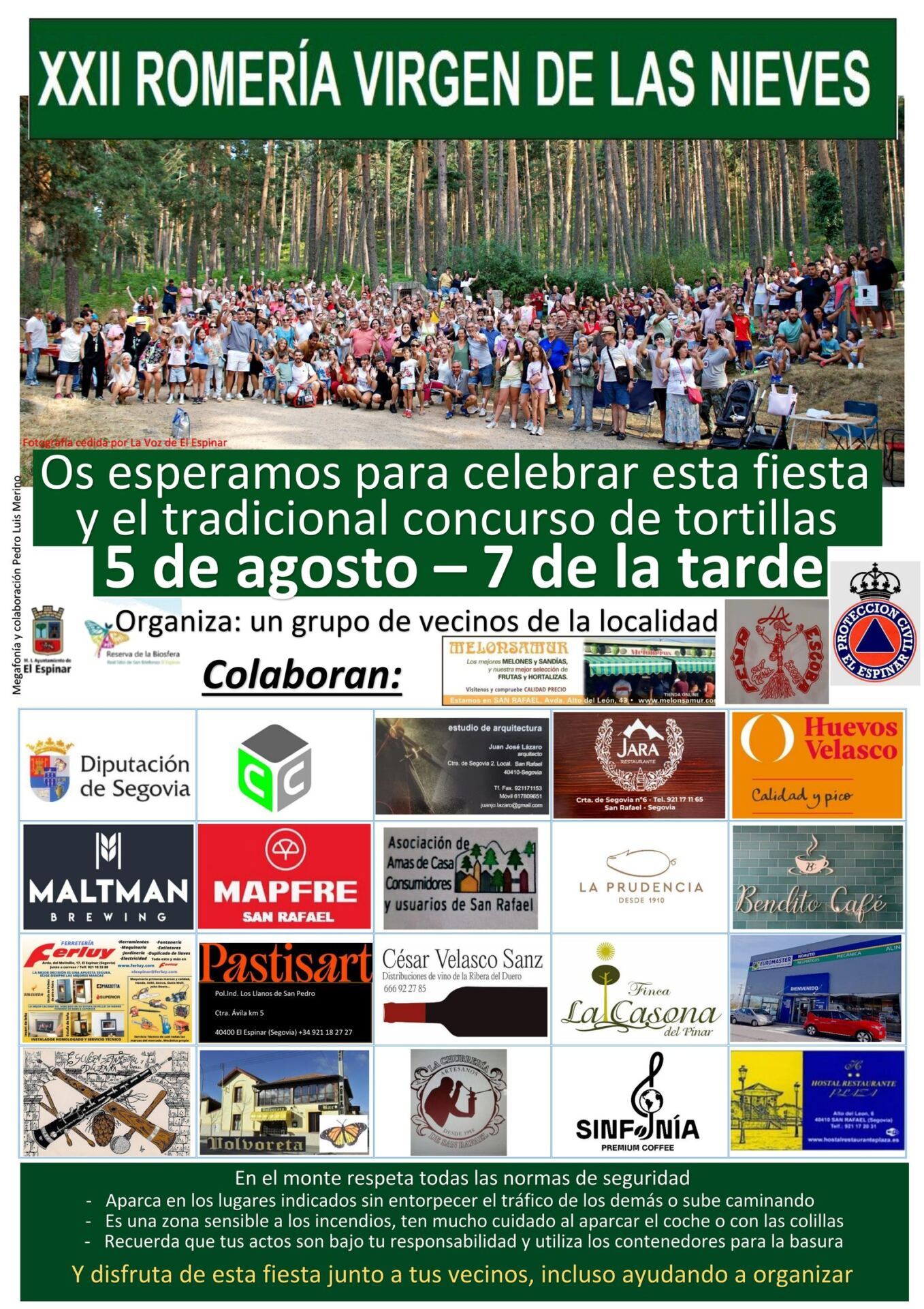 Cartel de Romería de la Virgen de las Nieves - El Espinar