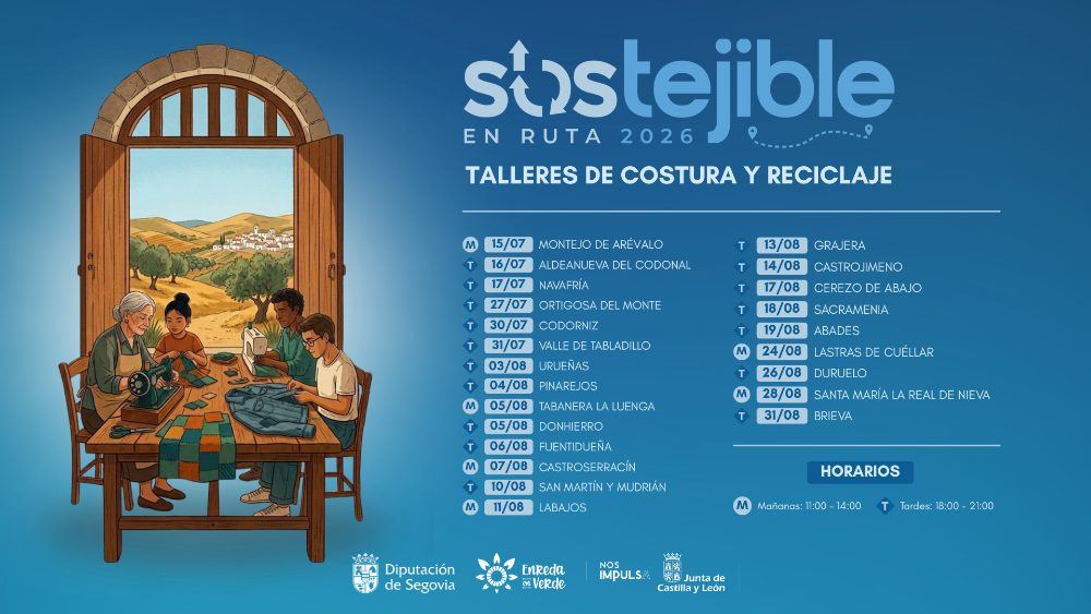 Cartel de Talleres de costura y reciclaje - Sostejible 2026 - Donhierro