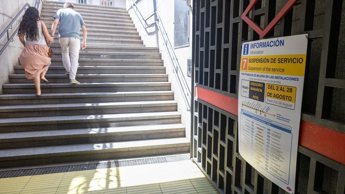 El metro de Madrid recupera este fin de semana dos de sus cierres veraniegos con la vuelta de la L7 y la estación de Moncloa