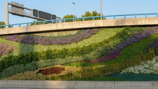 Madrid convierte la M-30 a la altura de Ventas en un muro vegetal de casi 3.000 metros cuadrados