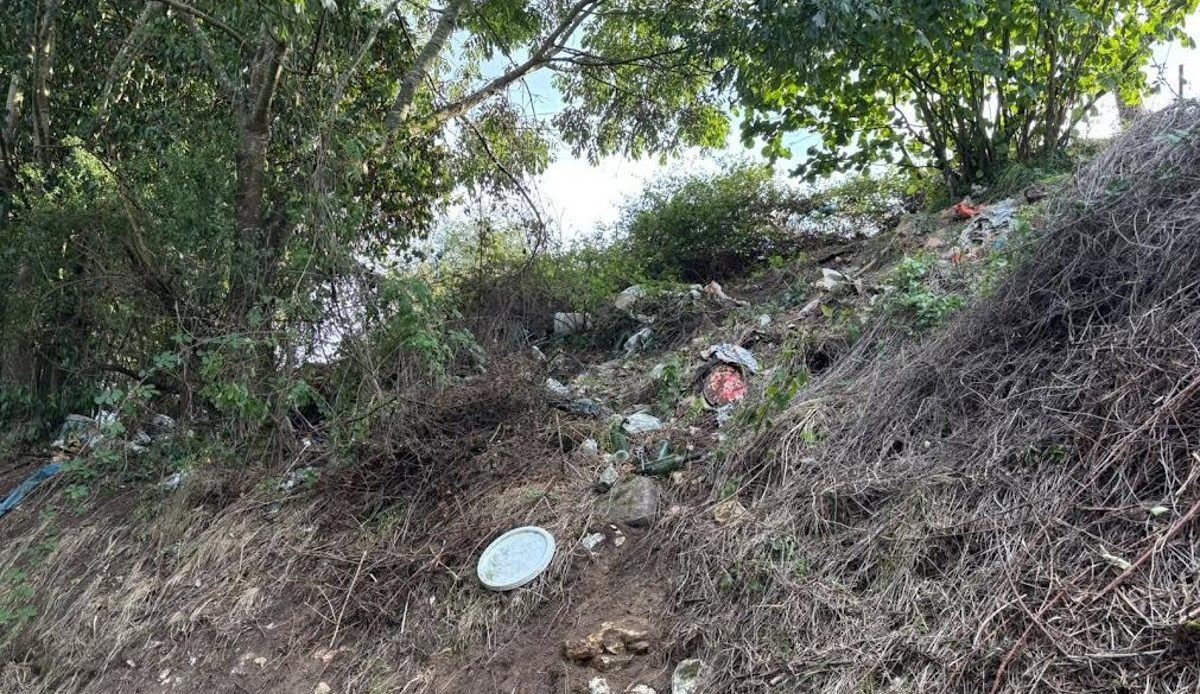 Basura en la puerta del prerrománico: el PSOE exige al gobierno de Canteli que limpie el acceso peatonal al Naranco