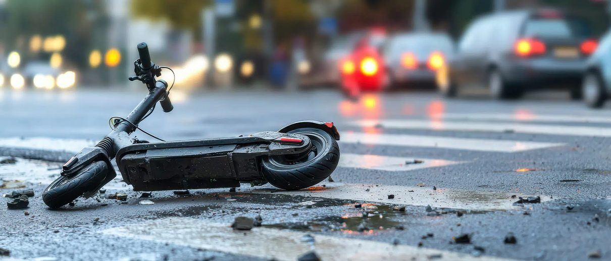 Un coche y un patinete chocan en la avenida de Portugal y dejan una mujer herida con fuertes dolores en el costado