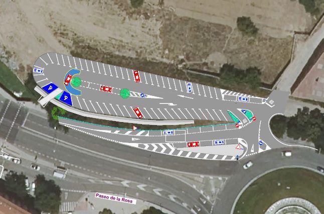 Toledo transforma un descampado en Santa Bárbara en un aparcamiento disuasorio con 78 plazas por menos de 92.000 euros