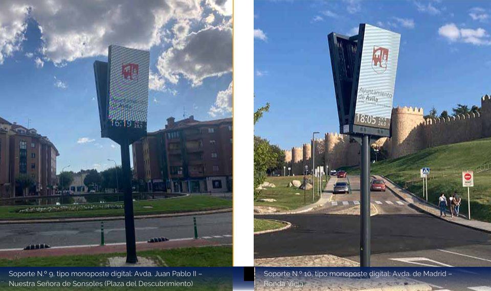 El Ayuntamiento de Ávila, en el punto de mira por usar sus pantallas digitales para lanzar mensajes contradictorios