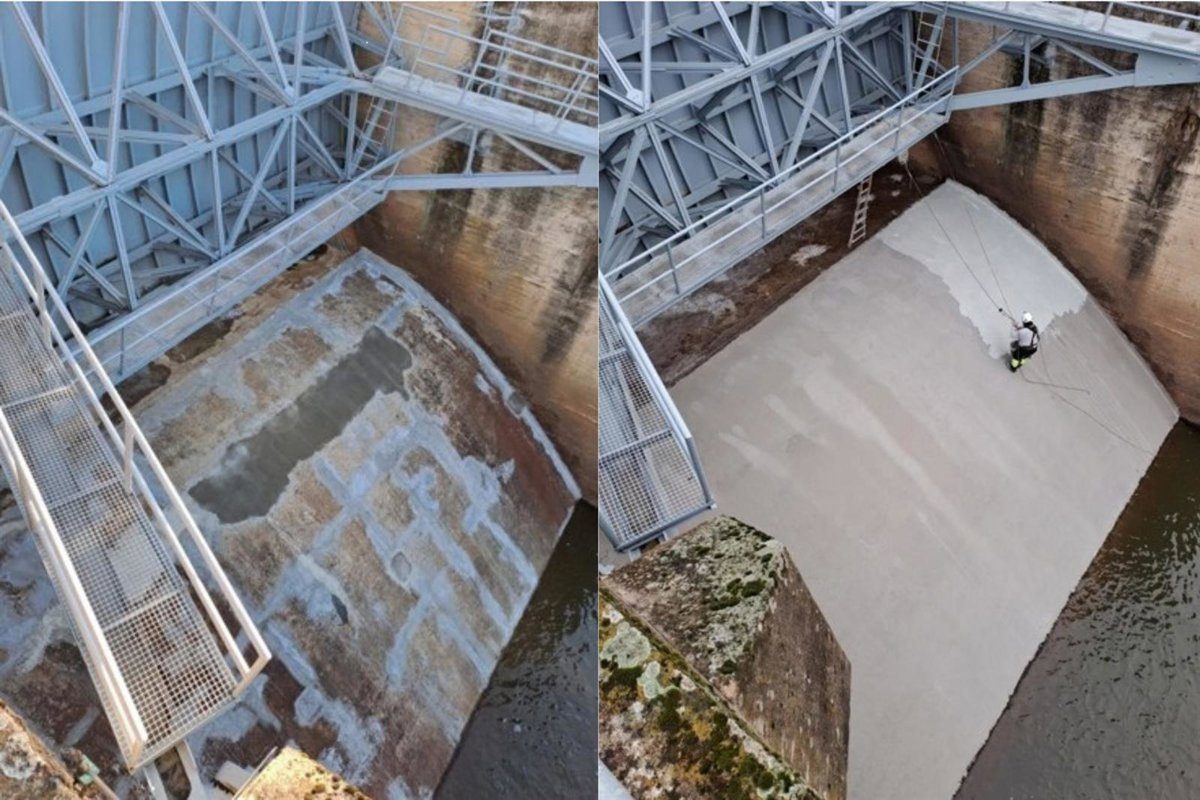 Las presas de Borbollón y Árrago estrenan aliviaderos reparados tras una inversión de más de 100.000 euros