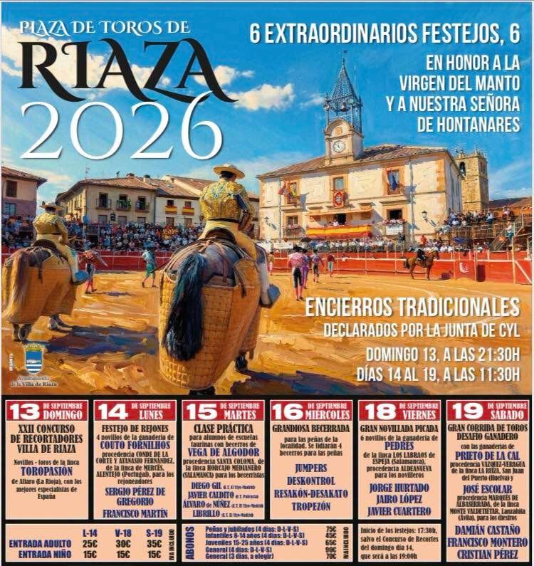 Cartel de Feria Taurina en Riaza