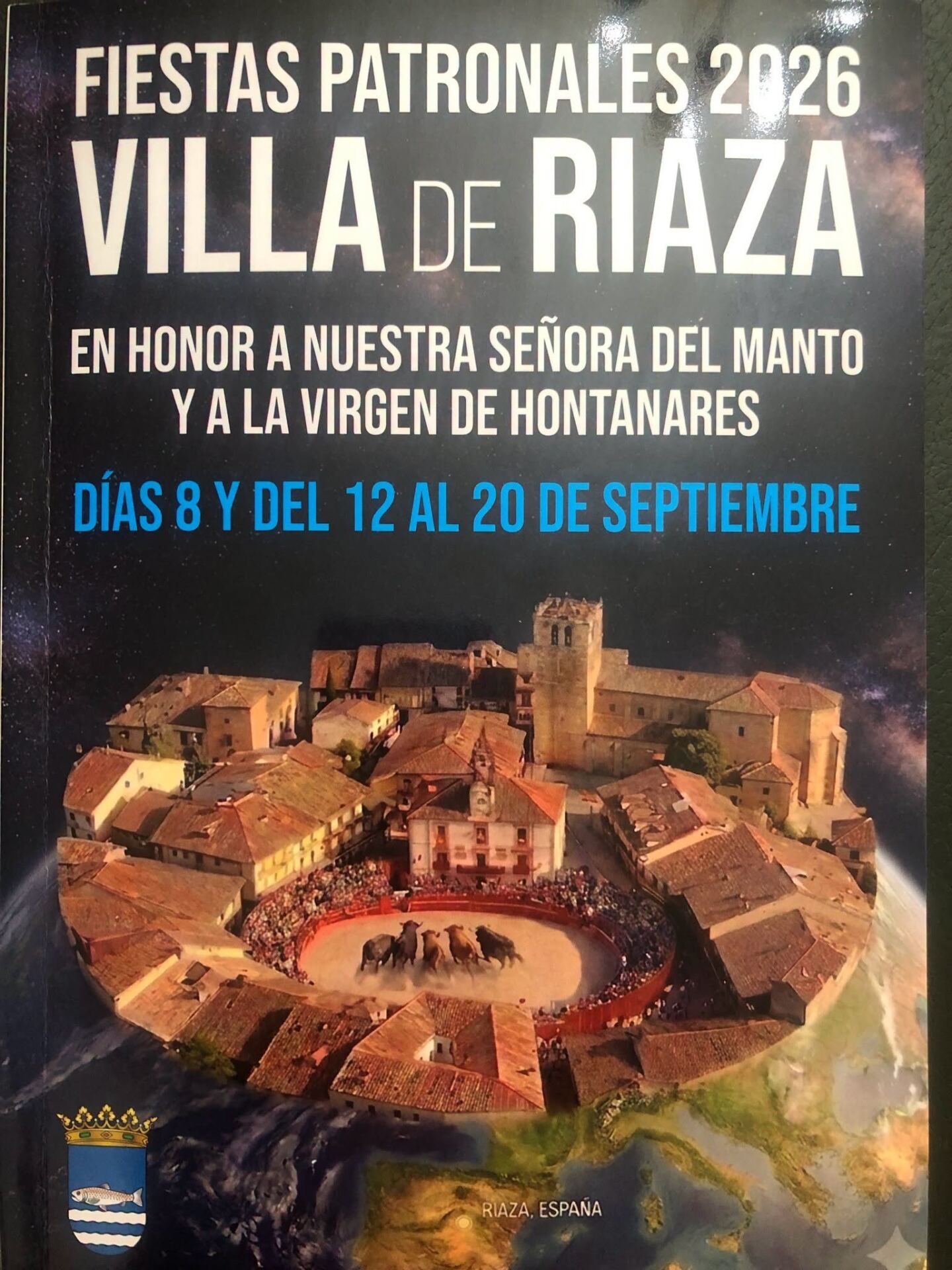 Cartel de Fiestas Patronales en honor la Virgen del Manto y a Nuestra Señora de Hontanares en Riaza