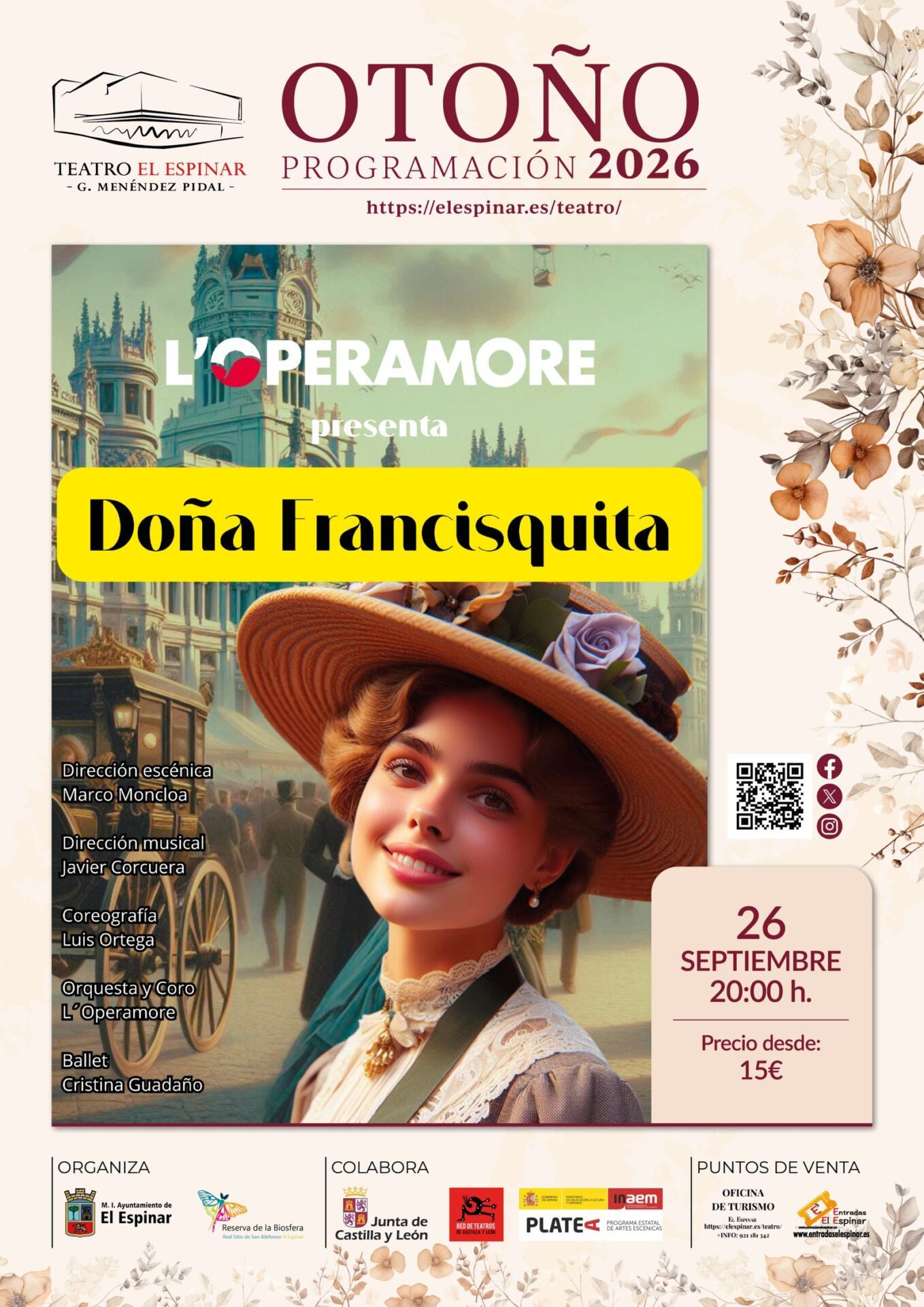 Cartel de Teatro El Espinar - Doña Francisquita