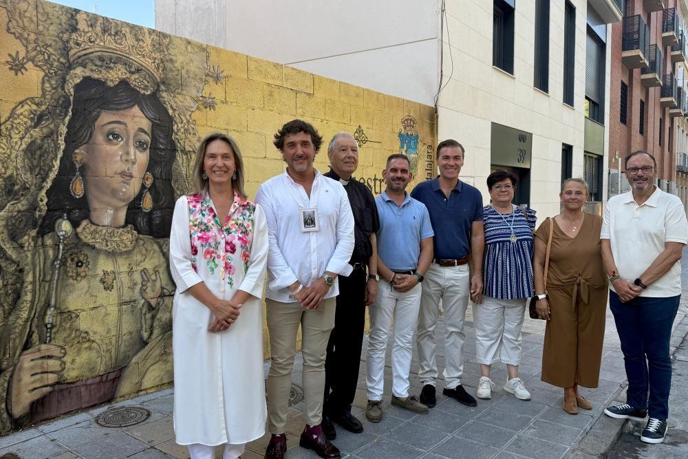 La Virgen de la Antigua toma las calles de Guadalajara con un gran mural en La Carrera