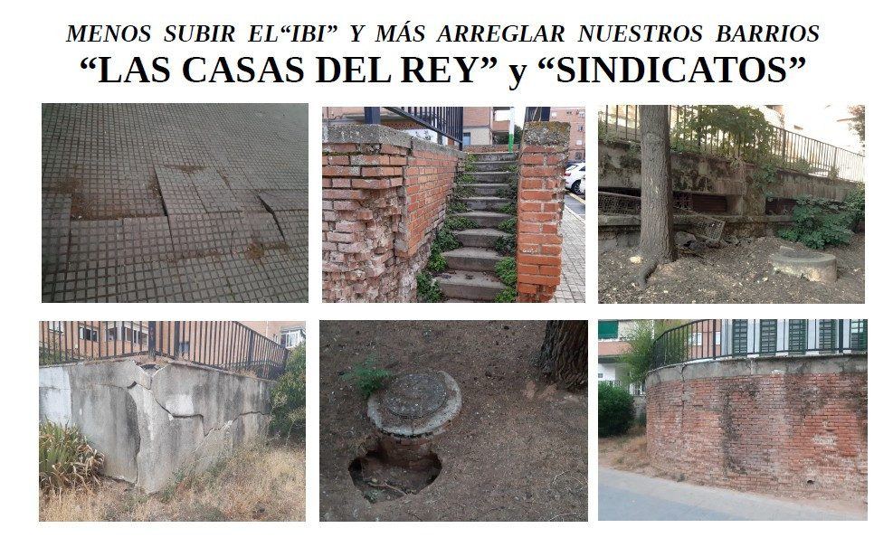 Vecinos de Casas del Rey y Sindicatos salen a la calle: "Arreglen nuestros barrios antes de construir el Scalextric"