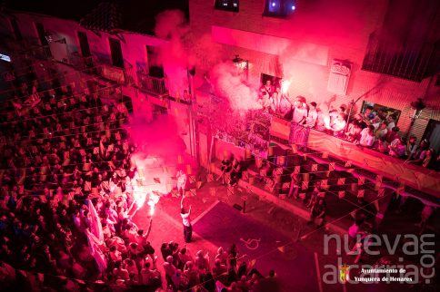 Yunquera de Henares enciende sus fiestas patronales con un chupinazo dedicado a los diez años de la Peña Rokamex