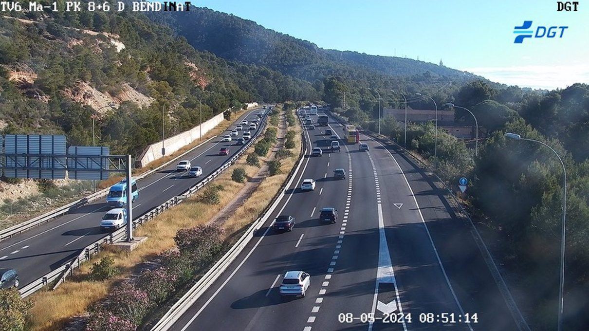 Un camionero de 63 años acaba detenido tras desencadenar un choque en cadena con siete vehículos en la autopista de Inca