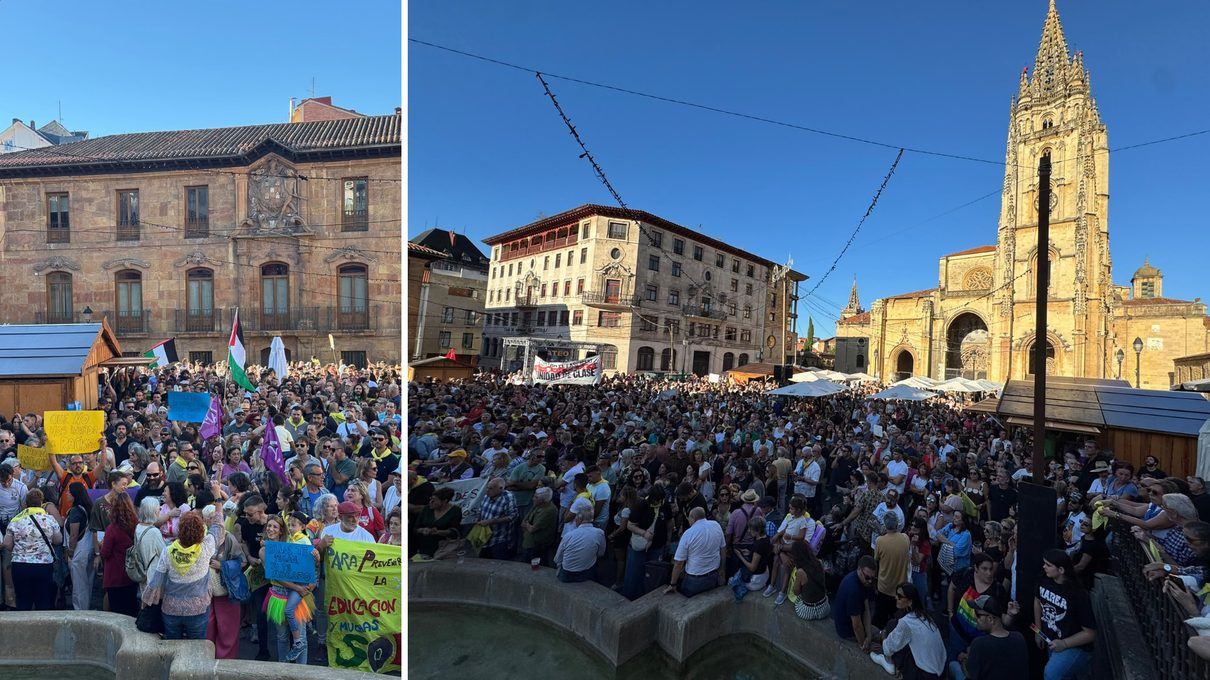 Miles de personas salen a las calles de Oviedo en defensa de las víctimas de la agresión de San Mateo