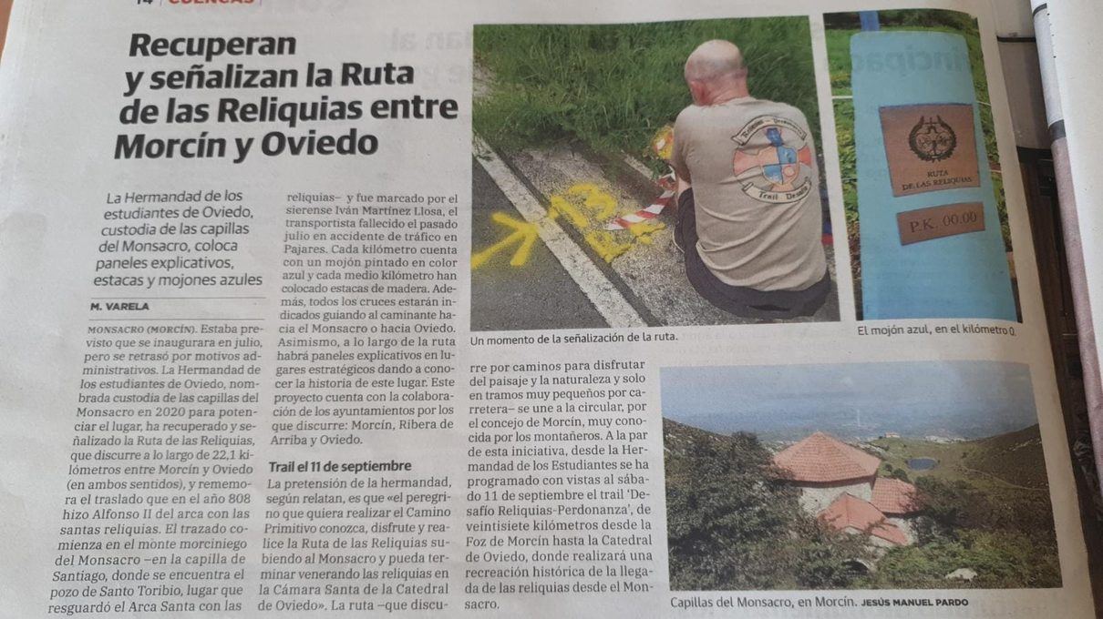 Vox denuncia que la señalización de la Ruta de las Reliquias desaparece justo al entrar en Oviedo