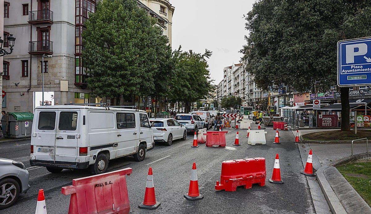 El centro de Santander cierra sus últimas heridas: las obras antiinundaciones del Ayuntamiento entran en su recta final con n