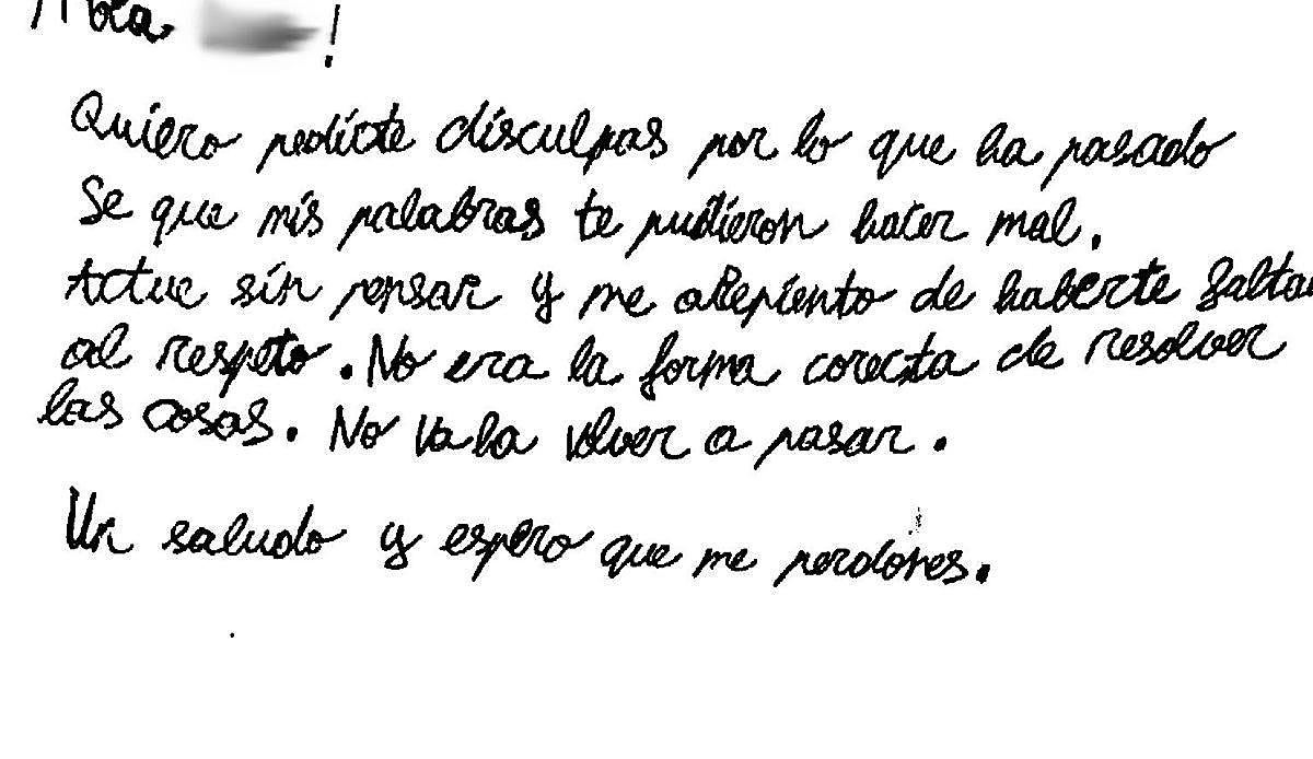 Una carta de seis líneas cierra dos años de acoso escolar en Santander: "¿Y ya está?"