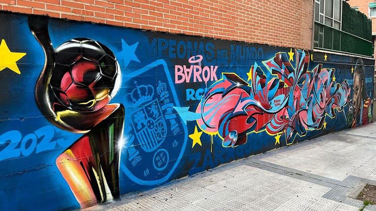 El barrio de Monteolivet se vestirá de gala con un gran mural en honor a la Selección Española